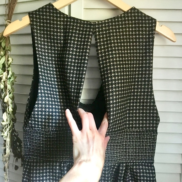 {NWT Nancy Rose} Black Tweed Squares Winter Dress - Picture 6 of 8